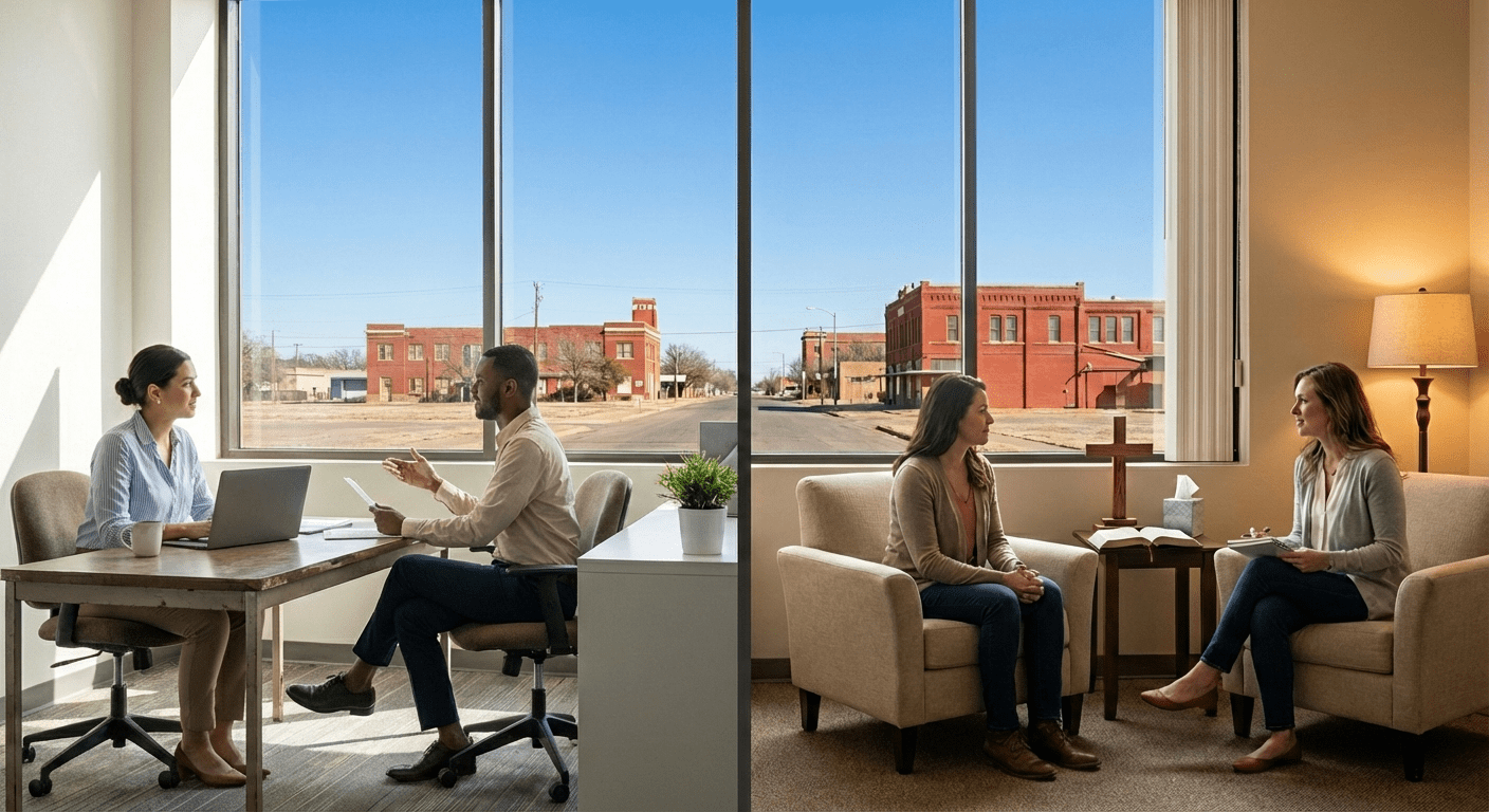 Comparison of life coaching and Christian counseling in Lubbock, showing distinct approaches to personal growth and healing